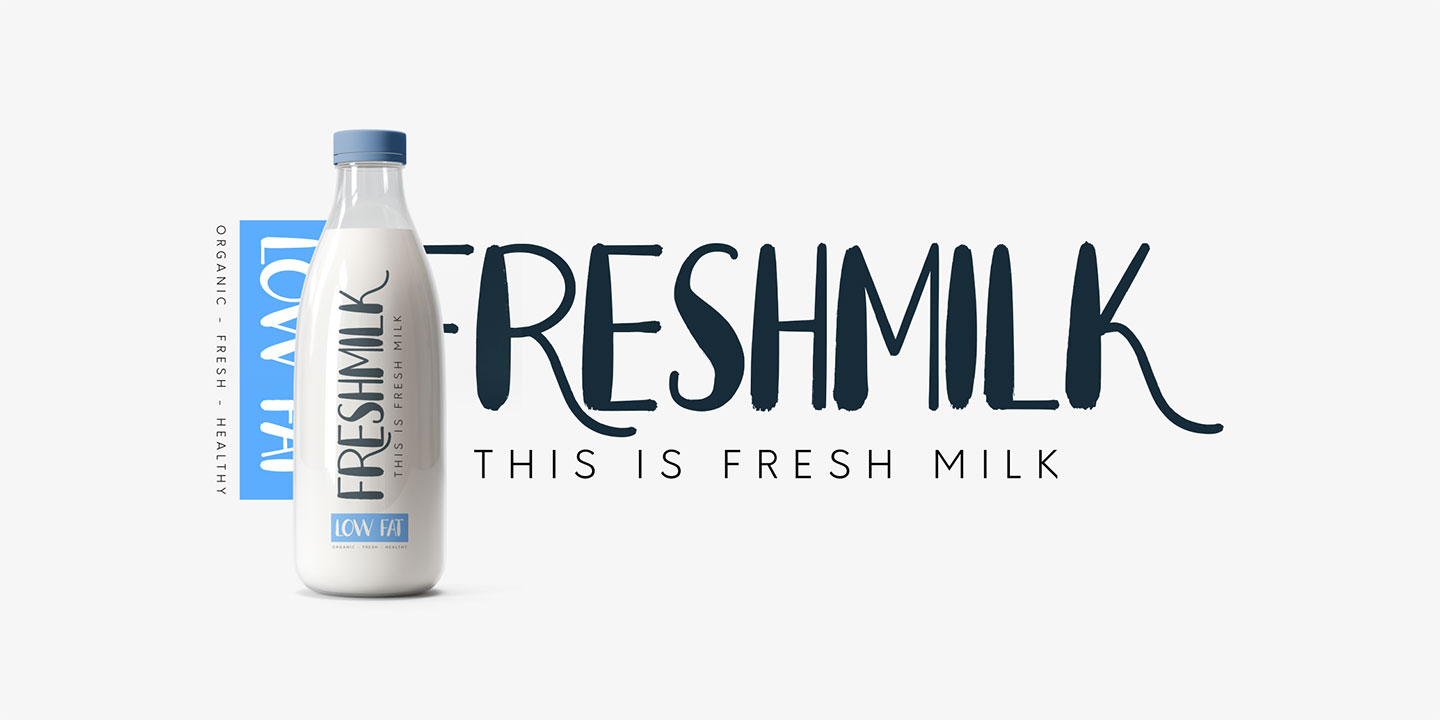 Пример шрифта Fresh Milk Regular